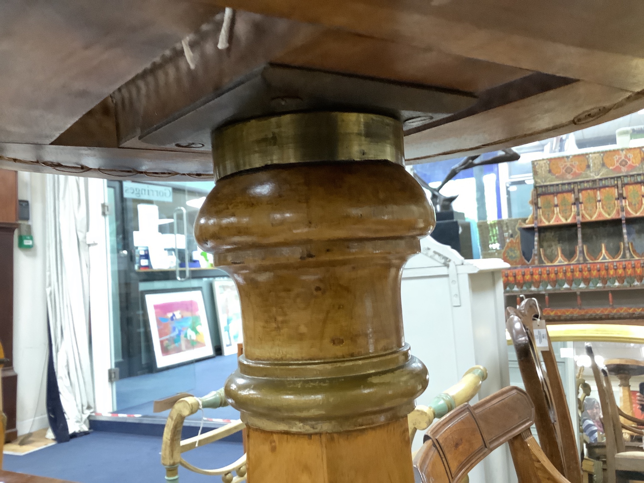 A 19th century bird's eye maple cane seated dressing stool